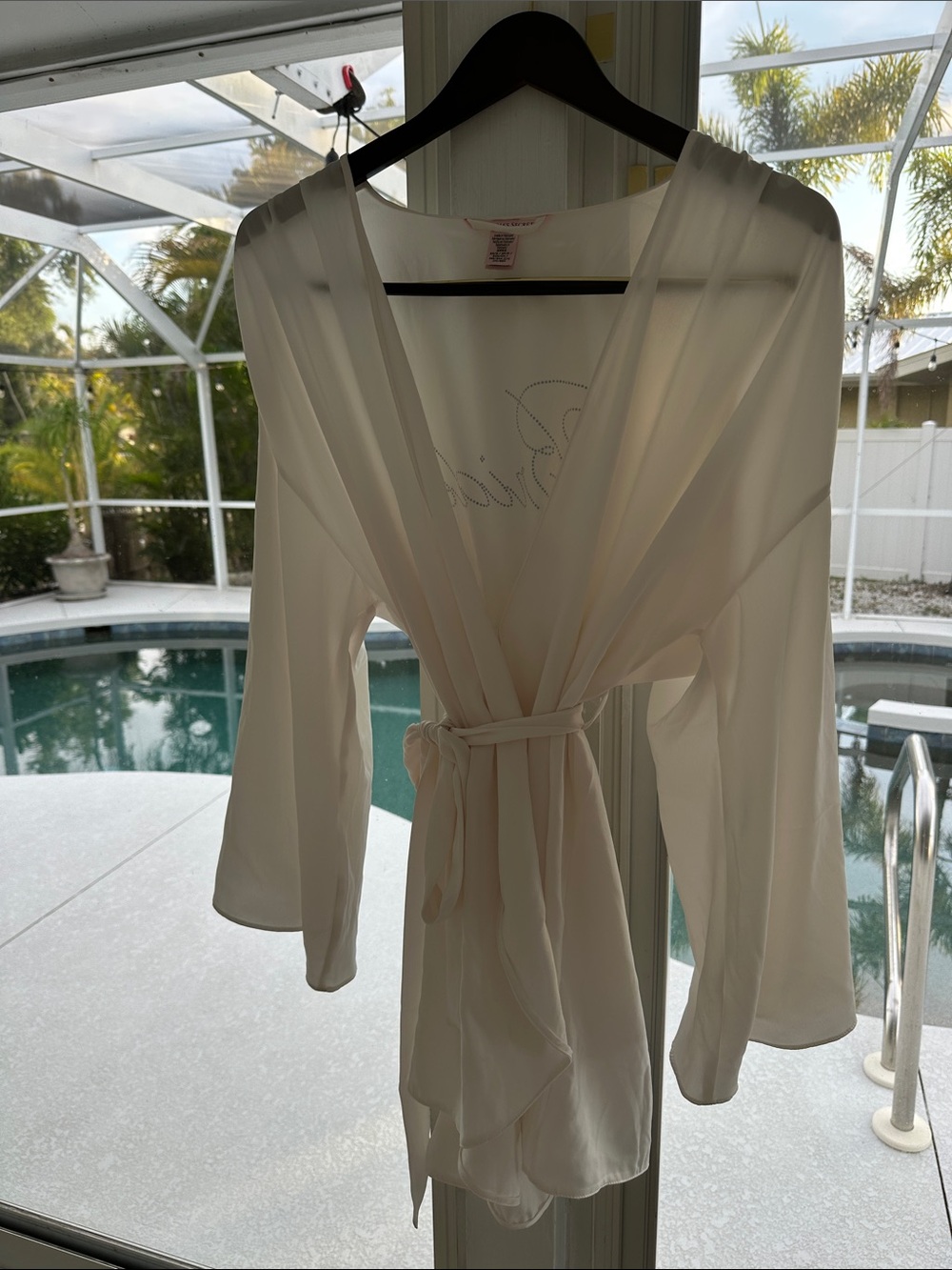 Victoria’s Secret Bridal Satin Robe with Tie Waist
